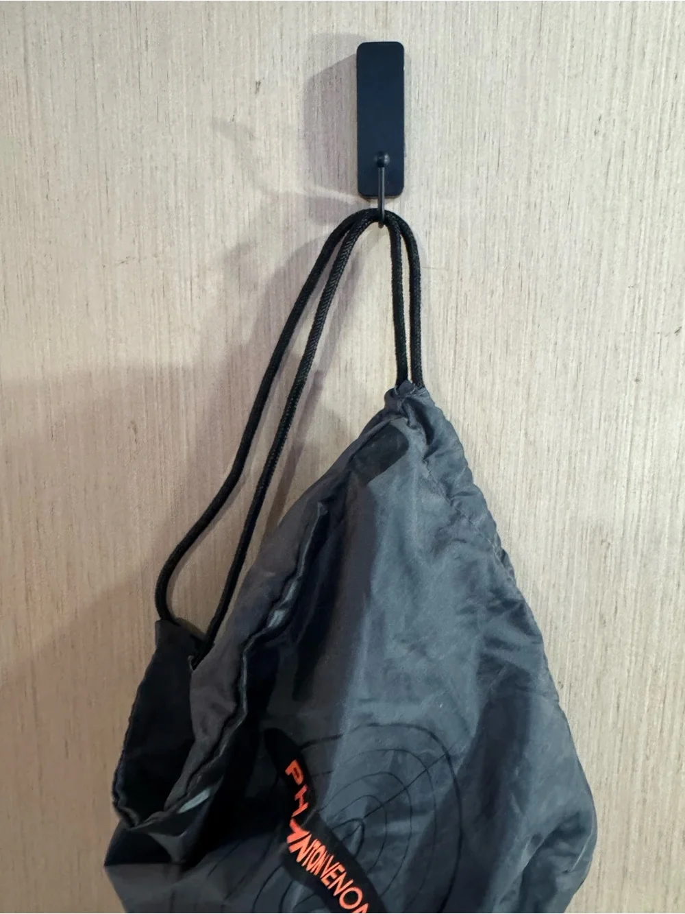 Nike Phantom Venom Black with Orange Logo Drawstring Backpack